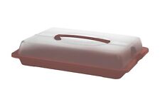 ROTHO JOHN Partybutler Kuchenbehälter Kuchenhaube Polypropylen Rot 43,5 x 29,5