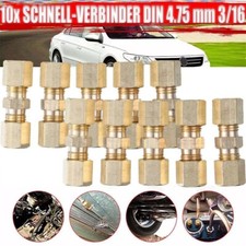 10 Schnell-verbinder Für Bremsleitung Din 4.75 Mm 3/16 Ohne Bördeln Bördelgerät.