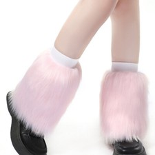 Damen Kunstpelz Bein Wärmer