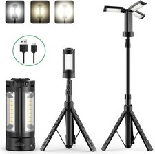 Baustrahler LED Stativ Arbeitsleuchte Fluter 800-4000LM Ladbar Akku Kabellos USB