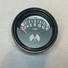 VDO Drehzahlmesser Tacho 60mm Start und Ziel Flaggen Oldtimer Moped