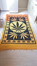 HANFBLATT , Tagesdecke, Wandtuch HIPPIE, , sehr Groß, Neuwertig