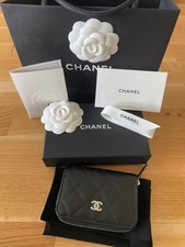 Chanel Kartenetui Geldbörse Schwarz Fullset