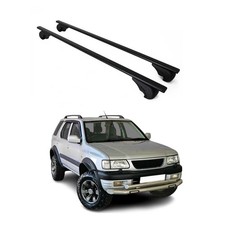 Dachträger Grundtäger für Opel Frontera 1991-2004 75kg Metall Schwarz 2 tlg