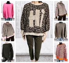 Damen Italy lässiges Sweatshirt Linksnaht Sweater Sweaty oversize  bis Gr.46