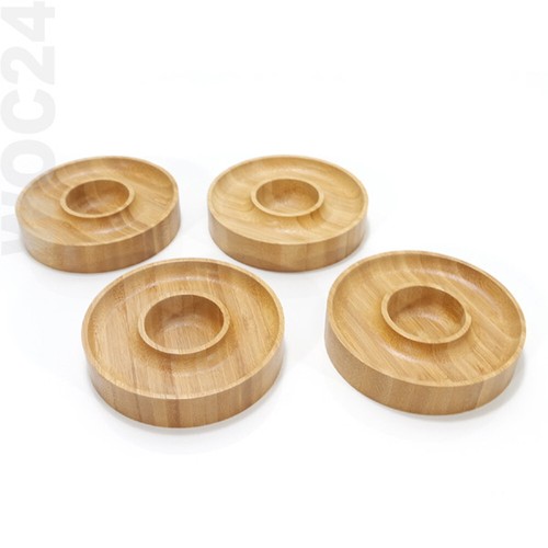 4er set eierbecher bambus holz - bambus,