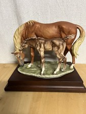 AK Kaiser "Thorougbred Mare and Foal", Porzellan, selten, limitiert