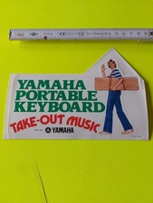 Yamaha Portable Keyboard  Take Out Music Aufkleber Sticker Button Vintage 80er