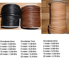 Lederriemen Lederband rund