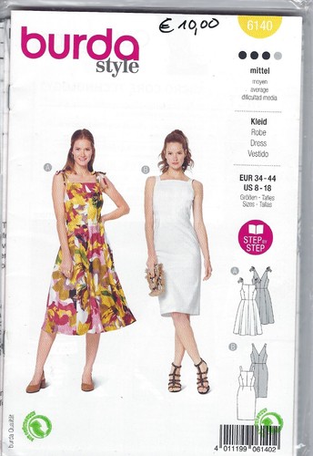 Burda schnittmuster 6140 - 6140, kleid
