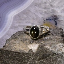 Schwarzer stern saphir - schwarzer,