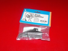 Retro Vintage Fahrrad Reflektor Frontreflektor vorn weiß K-Nummer mit Halter NOS