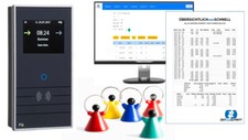 Zeiterfassung Set Komplettsystem 5 Mitarbeiter RFID Terminal Software Windows