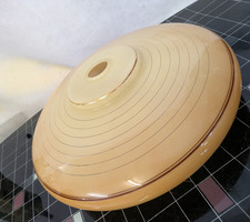 Lampenschirm, Glas, Opalglas, Ø 35cm, Pendelleuchte, 50er Jahre UFO