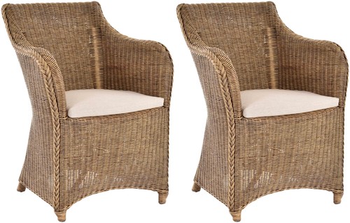 Set rattan esszimmersessel - set/2,