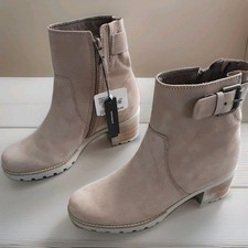 Gabor Stiefellette, Farbe Leinen (Micro), Gr. 4 1/2, Schnalle, neu mit Etikett 