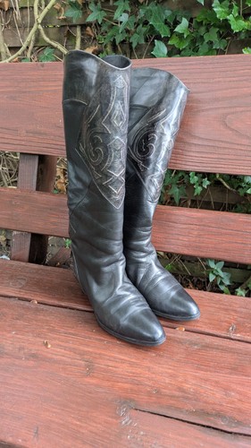 Damen stiefel schwarz - stiefel, echt