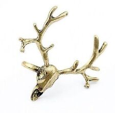 Hirsch Ring Geweih Reh Elch Vintage Boho Skull Trachtenschmuck