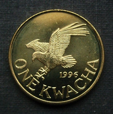 B5) Malawi 1 Kwacha 1996 - Tier Vogel Adler Schreisee- Greifvogel   MAGNETISCH