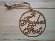 Weihnachten Deko Hänger Deko Metall Rost Design Frohes Fest (2)