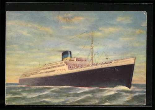 Künstler passagierschiff - künstler-ak,