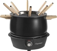 Bestron elektrisches Fondue Set AFD850CO für 8 Personen, 1500W, Kupfer, 8x Fondu