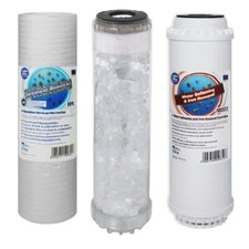 Aquafilter 3er Set Ersatzfilter Reiniger Anti-Scale und Enthärtung 10"