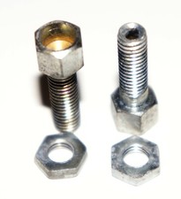 1x Einstellschraube / Hohlschraube für Bowdenzüge  M6 x 1 x 19,8 9er Mutter Neu