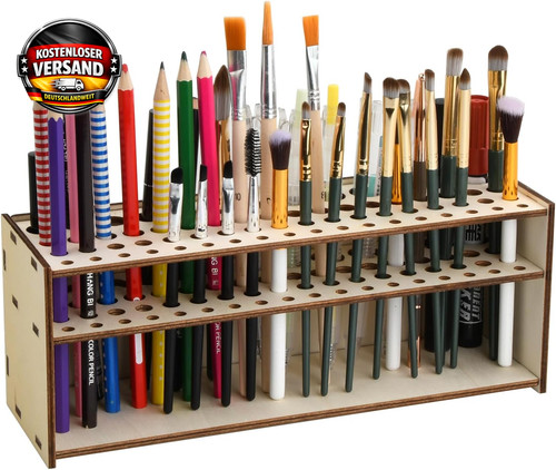 Holz pinselhalter organizer - holz,