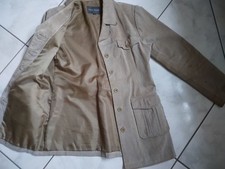 Damen Wildlederjacke Gr. M hellbraun Jacke mit Knopfleiste