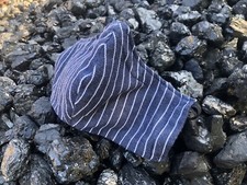 Behelfsmaske aus Bergbau Grubenhemd - Gesichtsmaske Mundschutz - Handarbeit !