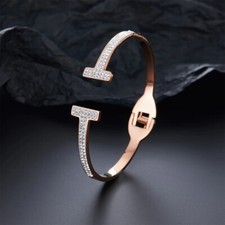 Edelstahl Armreif 18K