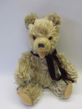 HERMMAN Teddy Bär Langhaar Zotty beige Jungbär Sammlerbär Plüschtier 26cm 50er