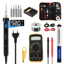 Lötkolben Set Lötset 100W Lötstation Temperatur Einstellbar Soldering Iron Wire