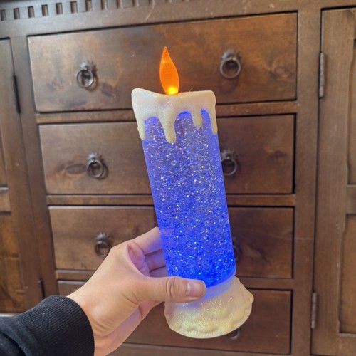 Kerzenlampe mit glitzer - mit,