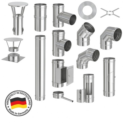 Edelstahl schornstein 130 - schornstein,