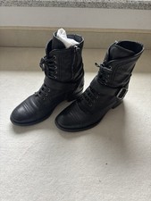 Boots, Schnürboots, Schwarz