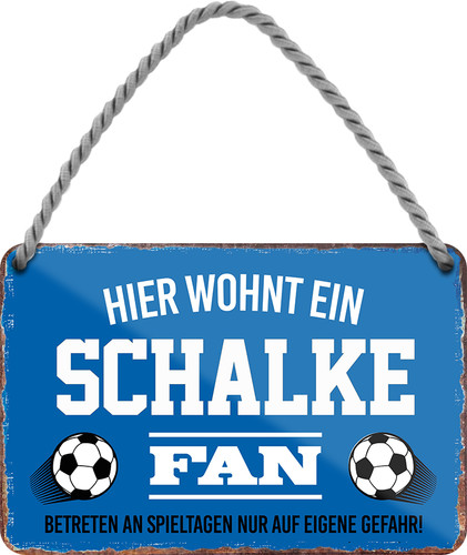 Schalke fan blau - ''schalke, 18x12cm