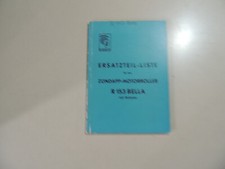 Zündapp Roller R 153 Bella Ersatzteil Liste Katalog 09.1956