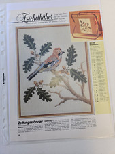 Stickvorlage Eichelhäher 21,5