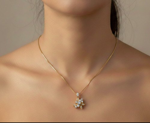 046 goldkette mit anhänger - 046,
