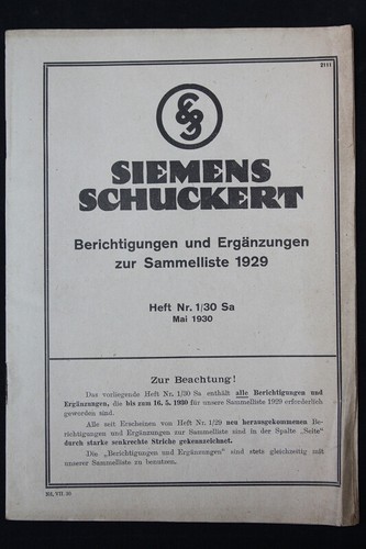 Alter druck siemens schuckert - alter,