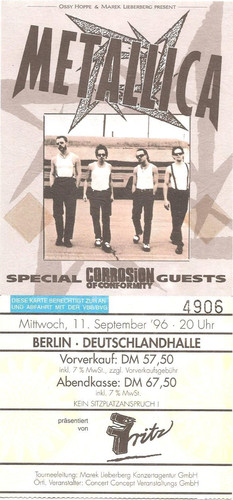 Metallica concert 1996 - concert,