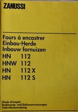 Gebrauchsanleitung/Installation ZANUSSI Herd HN 112, HNW 112, HN 112X, HN 112S