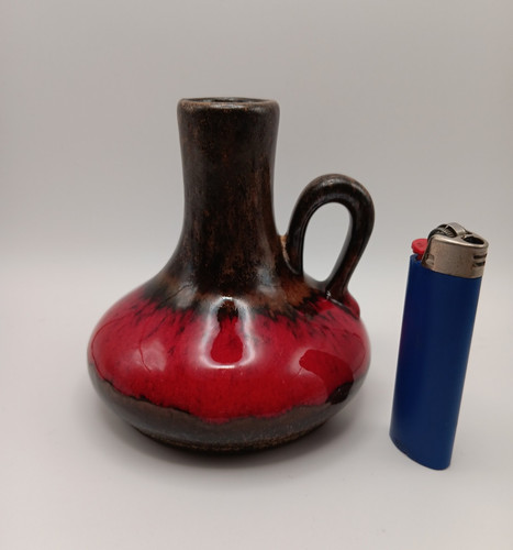 Roth keramik henkel vase rot - keramik,