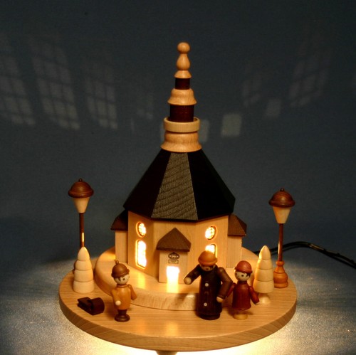 Led lichterhaus holz 22cm - led,
