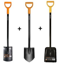 SOLID FISKARS 131413 SPATEN + FISKARS 131403 GARTENSPATEN + 132403 SCHAUFEL SET!