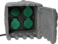 Kopp Energiestation mit 4 Schutzkontakt-Außen-Steckdose IP44 Gehäuse beschädigt