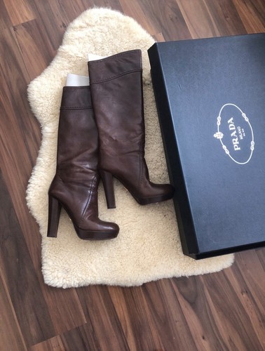 Prada stiefel gold - prada, 39