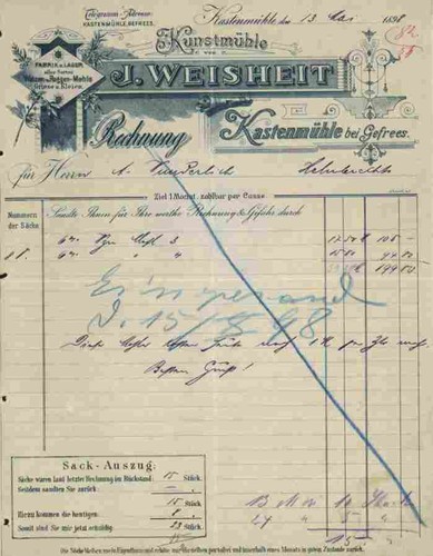 Weisheit kunstmühle 1898 - weisheit,